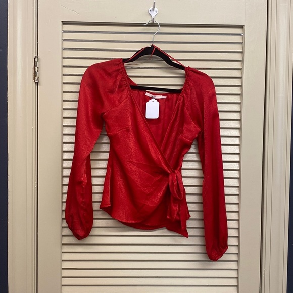 miami | Tops | Mi Ami Polyester Red Top Size Xs | Poshmark